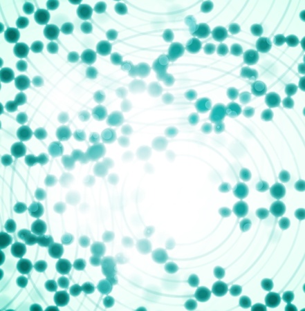 Futuristic dna, abstract molecule, cell illustrationの写真素材