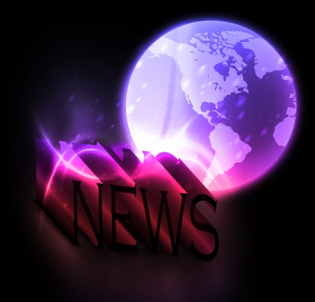 3d colorful newsのイラスト素材