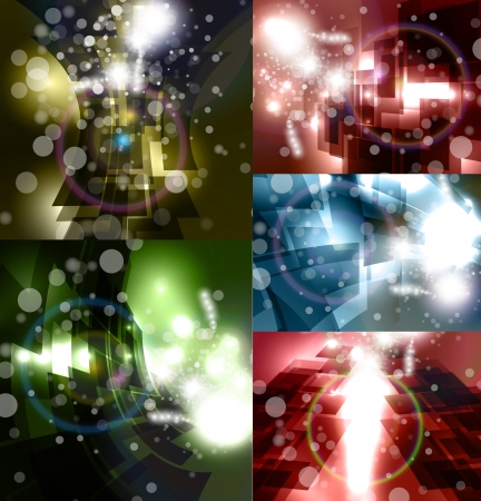 set for abstract  background, stylish futuristic illustrationの写真素材