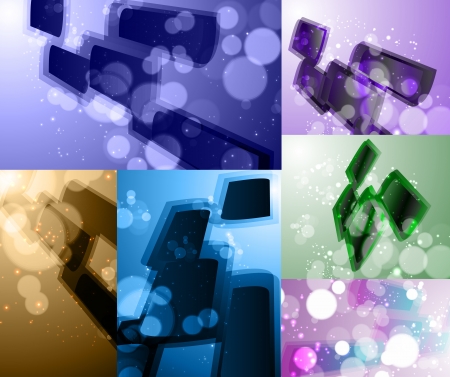 set for abstract  background, stylish futuristic illustrationの写真素材