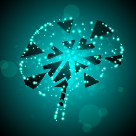 Brain crushing  illustration, abstract light backgroundのイラスト素材