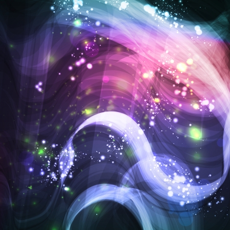 Abstract background, shiny space, futuristic wave illustrationのイラスト素材