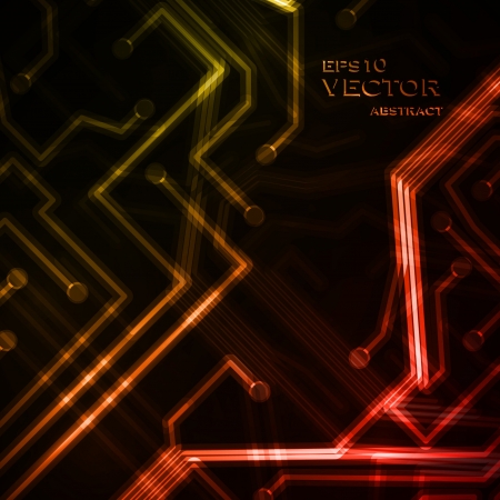 Neon circuit board, abstract vector background, technology illustration eps10のイラスト素材