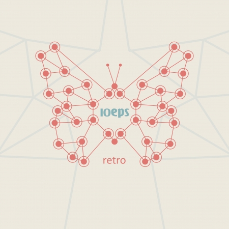 Retro style, vintage technology, butterfly vector illustration eps10 のイラスト素材