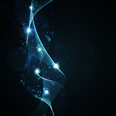 Abstract vector background, shiny space, futuristic wave illustration eps10のイラスト素材