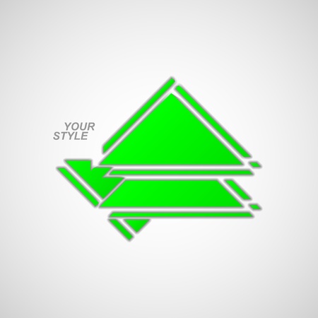 Ecology and environment symbol, abstract style vector illustration のイラスト素材