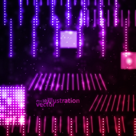 Abstract vector background, creative technology, light neon Illustrations のイラスト素材