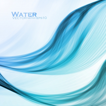 Abstract water background, vector wave illustration  のイラスト素材