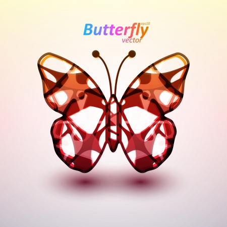 Abstract butterfly, futuristic colorful vector illustration eps10のイラスト素材