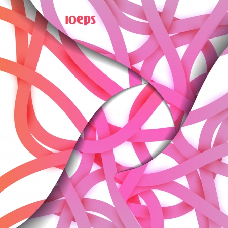 Colorful abstract vector background, futuristic tangled lines illustration eps10のイラスト素材