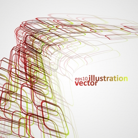 Abstract vector background, futuristic wavy illustration, colorful element のイラスト素材