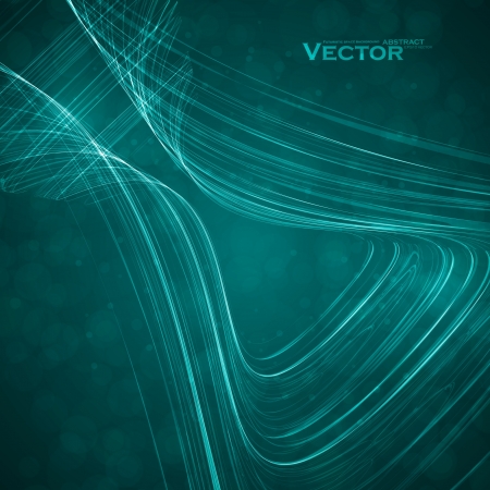 Blue abstract vector background, futuristic wavy illustration のイラスト素材
