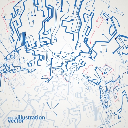 Futuristic technology illustration, circuit board vector background のイラスト素材