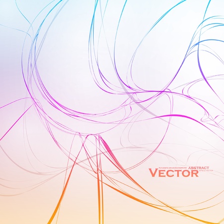 Colorful abstract vector background, futuristic wavy illustration eps10のイラスト素材