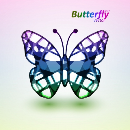 Abstract butterfly, futuristic colorful vector illustration eps10のイラスト素材