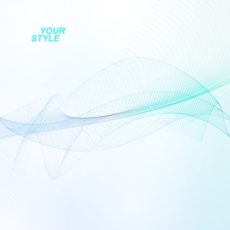 Abstract vector background, futuristic blue wavy illustration eps10のイラスト素材