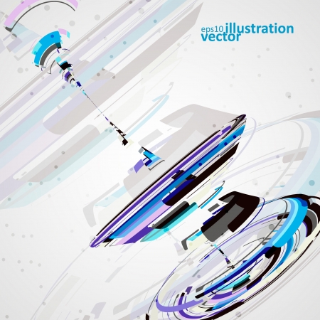 Futuristic abstract shape illustration, technology vector background eps10のイラスト素材