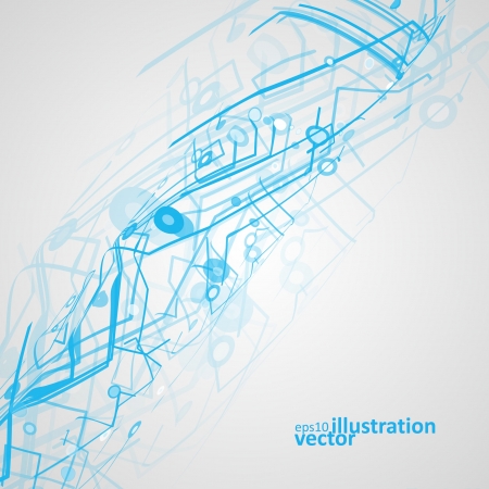 Futuristic technology illustration, circuit board vector background eps10のイラスト素材