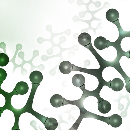 Futuristic dna, abstract molecule, cell illustrationの写真素材