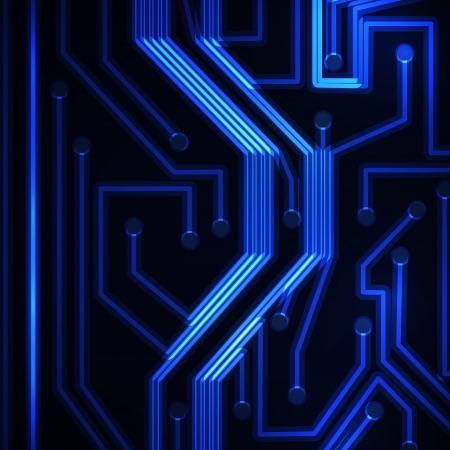 Neon circuit board の写真素材