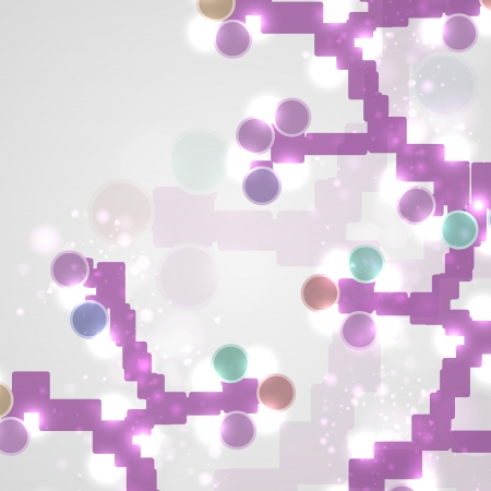 Abstract colorful DNA, futuristic molecule, cell illustrationのイラスト素材