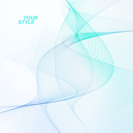 Abstract background futuristic blue wavy illustrationのイラスト素材