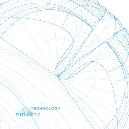 Abstract technology technical drawingのイラスト素材