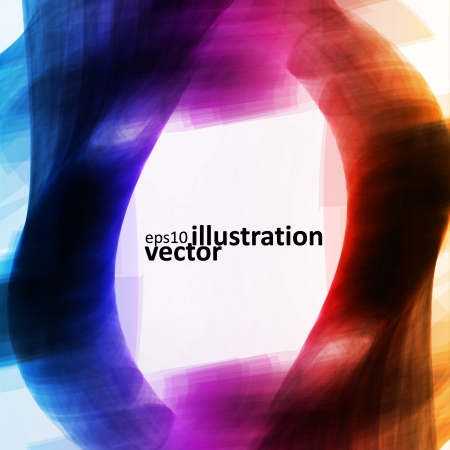 Colorful abstract vector background, futuristic wavy illustrationのイラスト素材