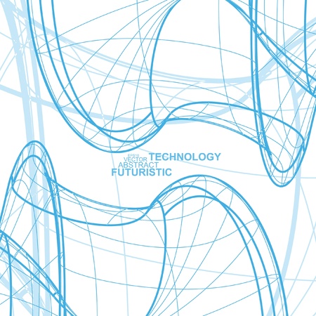 Abstract technology, vector technical drawing, shiny space background のイラスト素材
