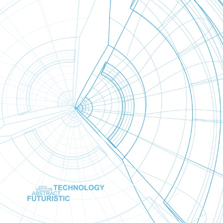 Abstract technology, vector technical drawing, shiny space backgroundのイラスト素材