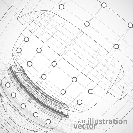 Abstract vector background, technology illustration, stylishのイラスト素材