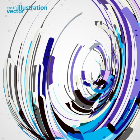Futuristic abstract shape illustration, technology vector background のイラスト素材