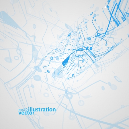 Futuristic technology illustration, circuit board vector backgroundのイラスト素材