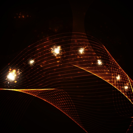 Abstract  background, shiny space, futuristic wave illustrationの写真素材