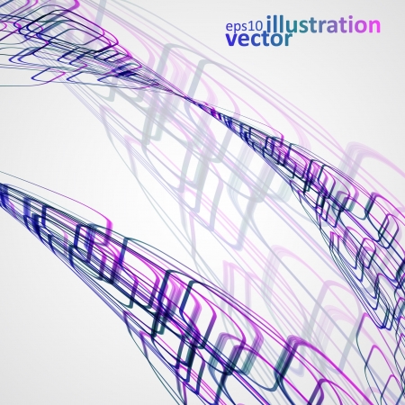 Abstract vector background, futuristic wavy illustration, colorful element のイラスト素材