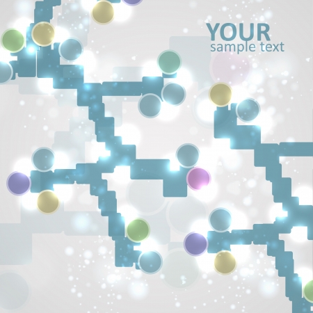 Abstract colorful DNA, futuristic molecule, cell illustration のイラスト素材