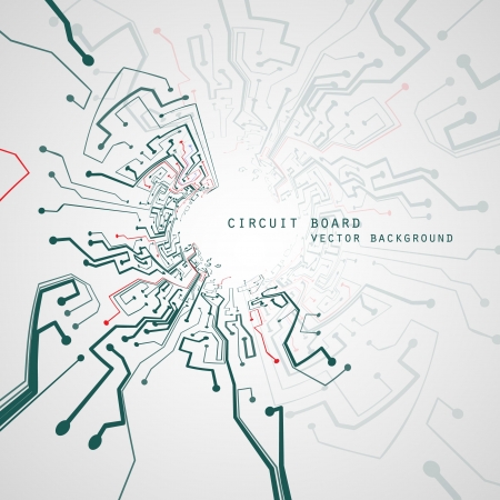 Circuit board vector background, technology illustrationのイラスト素材