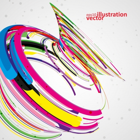 Futuristic abstract shape illustration, technology vector background のイラスト素材