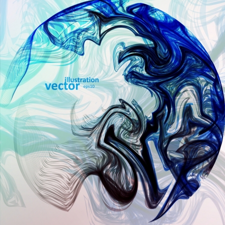 Abstract mystic vector background, futuristic wave illustrationのイラスト素材