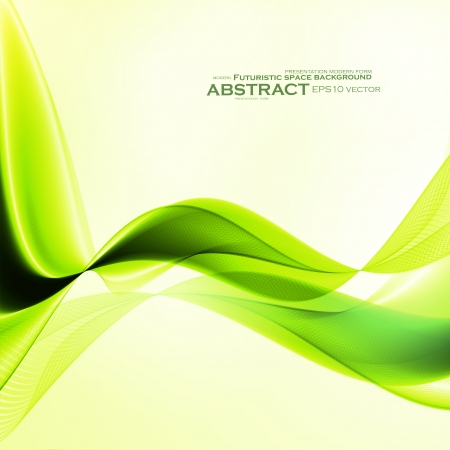 Abstract green, wave vector background, futuristic illustration のイラスト素材