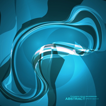 Abstract waving background, futuristic style illustration のイラスト素材