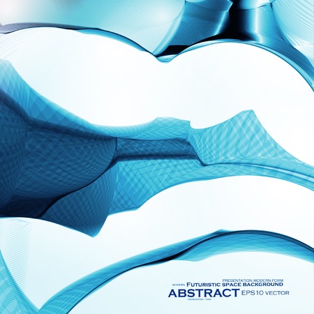 Abstract vector background in blue color, futuristic illustration のイラスト素材