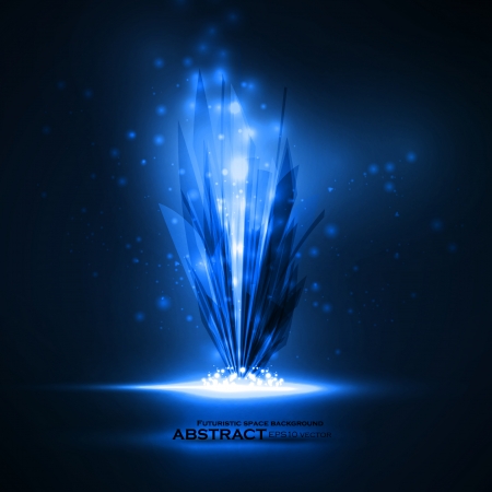 Abstract magic crystal, vector futuristic illustration のイラスト素材