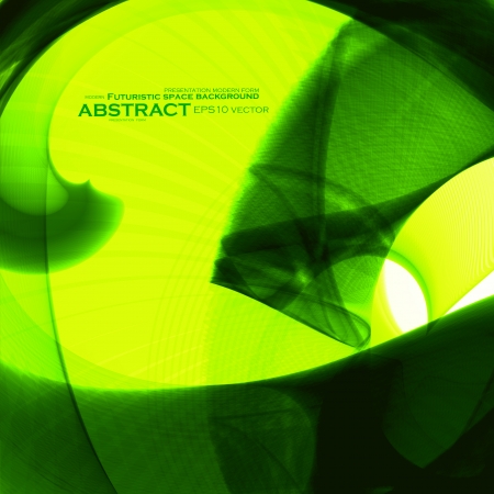 Abstract green, wave vector background, futuristic illustrationのイラスト素材
