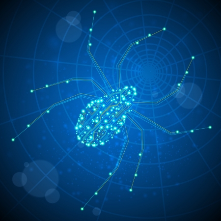 Circuit board, technology illustration, spider illustrationの写真素材