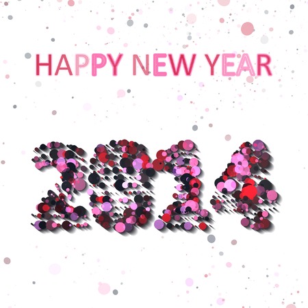 New Year celebration vector illustration, colorful elements eps10.のイラスト素材