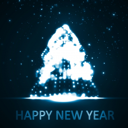 Abstract Christmas tree, colorful lights elements, vector illustration eps10.のイラスト素材