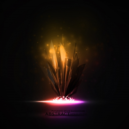Abstract magic crystal, vector futuristic illustration eps10のイラスト素材