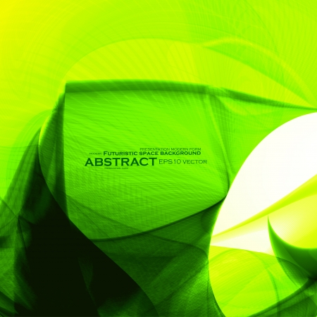 Abstract green, wave background, futuristic illustration のイラスト素材