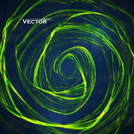 Abstract green, wave vector background, futuristic illustration eps10のイラスト素材